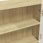 Preview: Spiegelschrank fürs Bad 80x15x60 cm MDF Weiß und Eiche-Optik