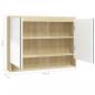 Preview: Spiegelschrank fürs Bad 80x15x60 cm MDF Weiß und Eiche-Optik