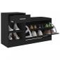 Preview: Schuhbank Schwarz 94,5x31x57 cm Holzwerkstoff