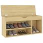 Preview: Schuhbank mit Kissen Sonoma-Eiche 104x30x49 cm Holzwerkstoff