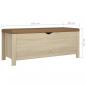 Preview: Sitzbank mit Stauraum und Kissen Sonoma-Eiche 105x40x45 cm