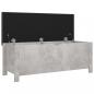 Preview: Sitzbank mit Stauraum und Kissen Betongrau 105x40x45cm