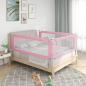 Preview: ARDEBO.de - Kleinkind-Bettschutzgitter Rosa 200x25 cm Stoff