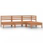 Preview: ARDEBO.de - 4-tlg. Garten-Lounge-Set Massivholz Kiefer Honigbraun