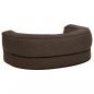 Preview: Hundematratze Ergonomisch 60x42cm Leinenoptik Fleece Braun