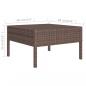 Preview: 5-tlg. Garten-Lounge-Set mit Auflagen Poly Rattan Braun