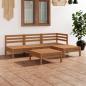 Preview: ARDEBO.de - 5-tlg. Garten-Lounge-Set Massivholz Kiefer Honigbraun