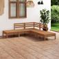 Preview: ARDEBO.de - 5-tlg. Garten-Lounge-Set Massivholz Kiefer Honigbraun