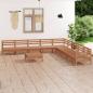 Preview: ARDEBO.de - 10-tlg. Garten-Lounge-Set Massivholz Kiefer Honigbraun