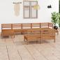 Preview: ARDEBO.de - 9-tlg. Garten-Lounge-Set Honigbraun Massivholz Kiefer