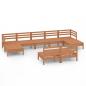 Preview: 9-tlg. Garten-Lounge-Set Honigbraun Massivholz Kiefer