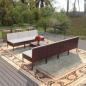 Preview: ARDEBO.de - 8-tlg. Garten-Lounge-Set mit Auflagen Poly Rattan Braun