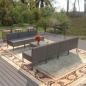 Preview: ARDEBO.de - 8-tlg. Garten-Lounge-Set mit Auflagen Poly Rattan Grau