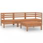 Preview: 4-tlg. Garten-Lounge-Set Honigbraun Massivholz Kiefer