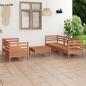 Preview: ARDEBO.de - 6-tlg. Garten-Lounge-Set Honigbraun Massivholz Kiefer