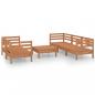 Preview: 6-tlg. Garten-Lounge-Set Honigbraun Massivholz Kiefer