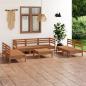 Preview: ARDEBO.de - 8-tlg. Garten-Lounge-Set Honigbraun Massivholz Kiefer