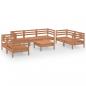 Preview: 8-tlg. Garten-Lounge-Set Honigbraun Massivholz Kiefer