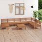 Preview: ARDEBO.de - 9-tlg. Garten-Lounge-Set Massivholz Kiefer Honigbraun