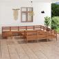 Preview: ARDEBO.de - 12-tlg. Garten-Lounge-Set Honigbraun Massivholz Kiefer