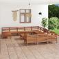 Preview: ARDEBO.de - 13-tlg. Garten-Lounge-Set Honigbraun Massivholz Kiefer