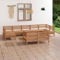 Preview: ARDEBO.de - 10-tlg. Garten-Lounge-Set Honigbraun Massivholz Kiefer