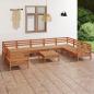 Preview: ARDEBO.de - 10-tlg. Garten-Lounge-Set Honigbraun Massivholz Kiefer