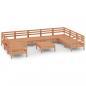 Preview: 10-tlg. Garten-Lounge-Set Honigbraun Massivholz Kiefer