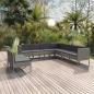 Preview: ARDEBO.de - 9-tlg. Garten-Lounge-Set mit Auflagen Poly Rattan Grau