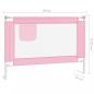 Preview: Kleinkind-Bettschutzgitter Rosa 90x25 cm Stoff