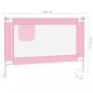 Preview: Kleinkind-Bettschutzgitter Rosa 100x25 cm Stoff