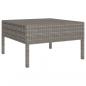 Preview: 11-tlg. Garten-Lounge-Set mit Auflagen Poly Rattan Grau