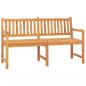 Preview: Gartenbank 3-Sitzer mit Tisch 150 cm Massivholz Teak