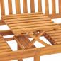 Preview: Gartenbank 3-Sitzer mit Tisch 150 cm Massivholz Teak