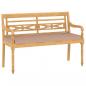 Preview: 4-tlg. Garten-Lounge-Set mit Kissen Massivholz Teak