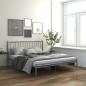 Preview: ARDEBO.de - Bett Grau Metall 200x200 cm