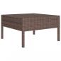 Preview: 5-tlg. Garten-Lounge-Set mit Auflagen Poly Rattan Braun