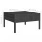 Preview: 5-tlg. Garten-Lounge-Set mit Auflagen Poly Rattan Schwarz