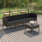 Preview: ARDEBO.de - 5-tlg. Garten-Lounge-Set mit Auflagen Poly Rattan Grau