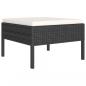 Preview: 11-tlg. Garten-Lounge-Set mit Auflagen Poly Rattan Schwarz