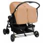 Preview: Zwillingskinderwagen Taupe Stahl