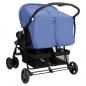 Preview: Zwillingskinderwagen Marineblau Stahl