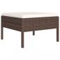 Preview: 11-tlg. Garten-Lounge-Set mit Auflagen Poly Rattan Braun