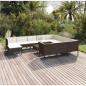 Preview: ARDEBO.de - 12-tlg. Garten-Lounge-Set mit Auflagen Poly Rattan Braun