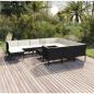 Preview: ARDEBO.de - 12-tlg. Garten-Lounge-Set mit Auflagen Poly Rattan Schwarz