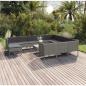 Preview: ARDEBO.de - 12-tlg. Garten-Lounge-Set mit Auflagen Poly Rattan Grau