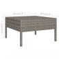 Preview: 12-tlg. Garten-Lounge-Set mit Auflagen Poly Rattan Grau