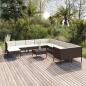 Preview: ARDEBO.de - 12-tlg. Garten-Lounge-Set mit Auflagen Poly Rattan Braun