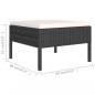 Preview: 12-tlg. Garten-Lounge-Set mit Auflagen Poly Rattan Schwarz