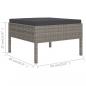 Preview: 12-tlg. Garten-Lounge-Set mit Auflagen Poly Rattan Grau